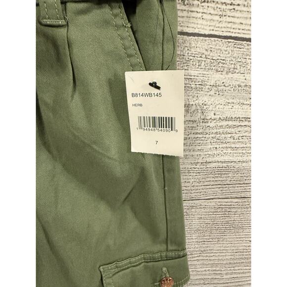 NWT BCBG Girls olive green Herb cargo pants paperbag waist & tie belt Size 7 - Picture 4 of 6